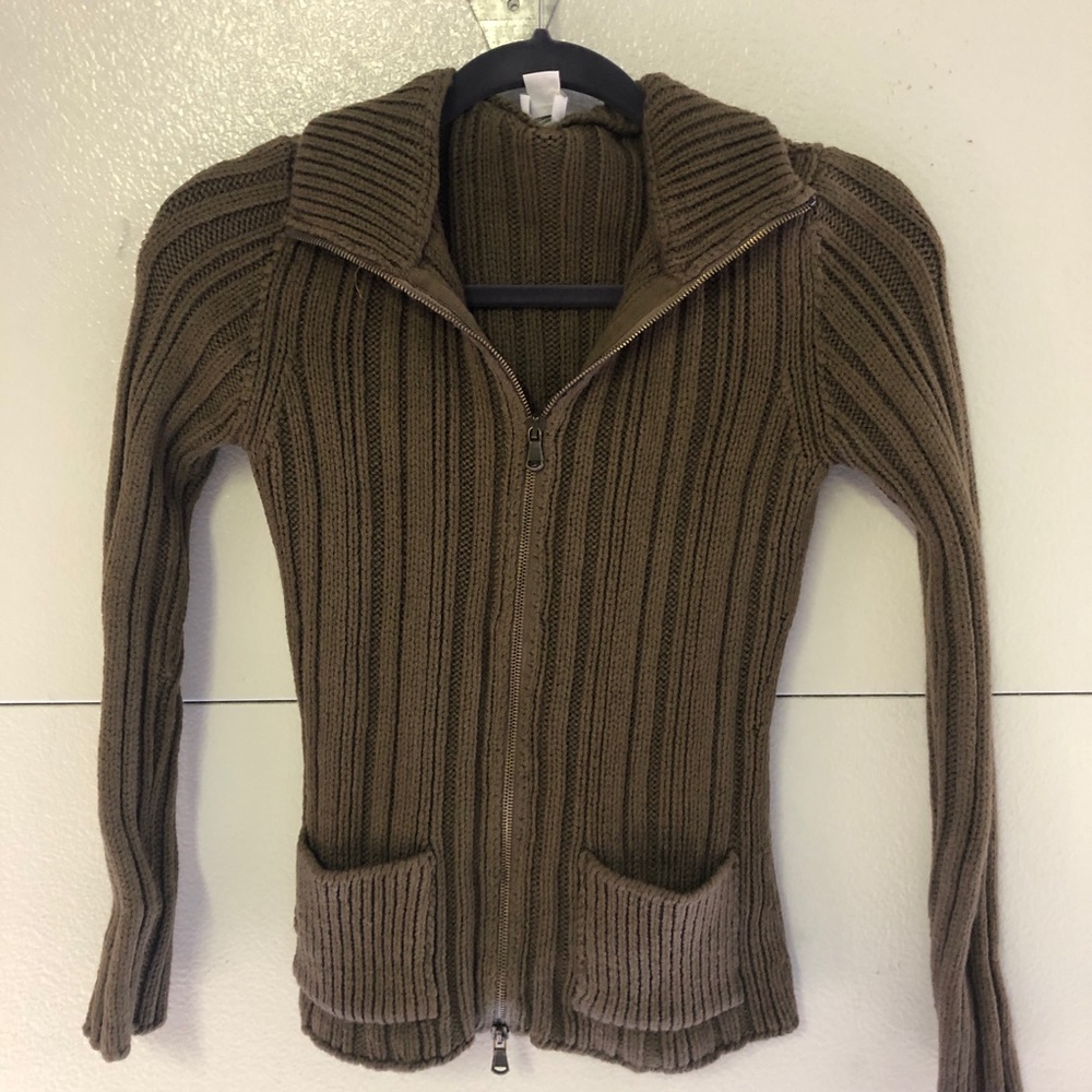 Zara brown V neck sweater